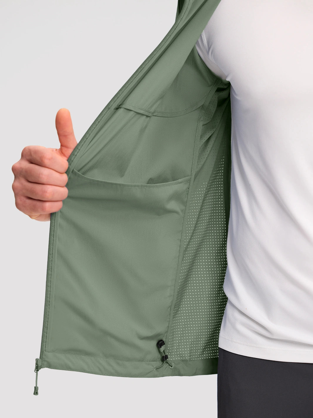 Sudadera con capucha para hombre, repelente al agua, UPF 100+, protección solar