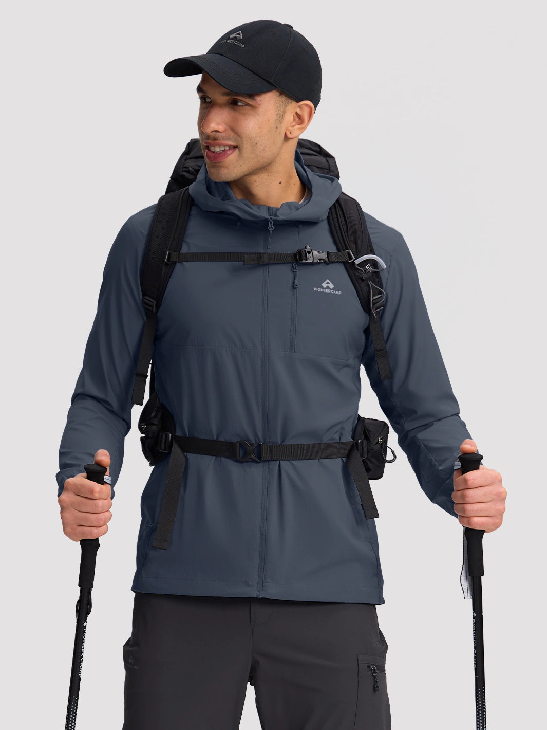 Sudadera con capucha para hombre, repelente al agua, UPF 100+, protección solar
