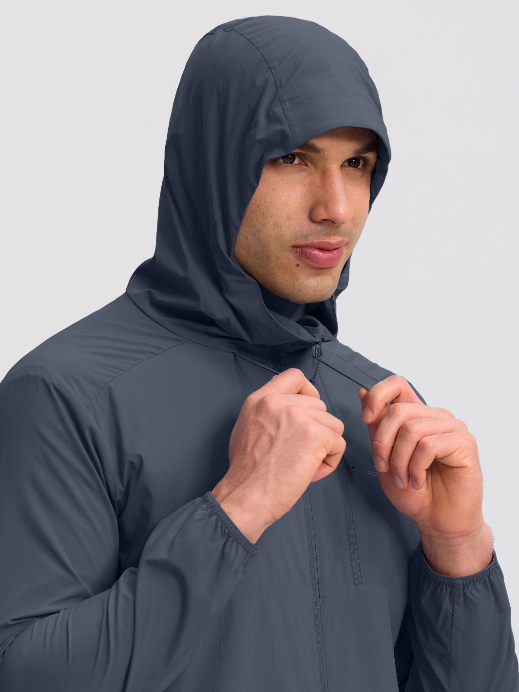 Sudadera con capucha para hombre, repelente al agua, UPF 100+, protección solar