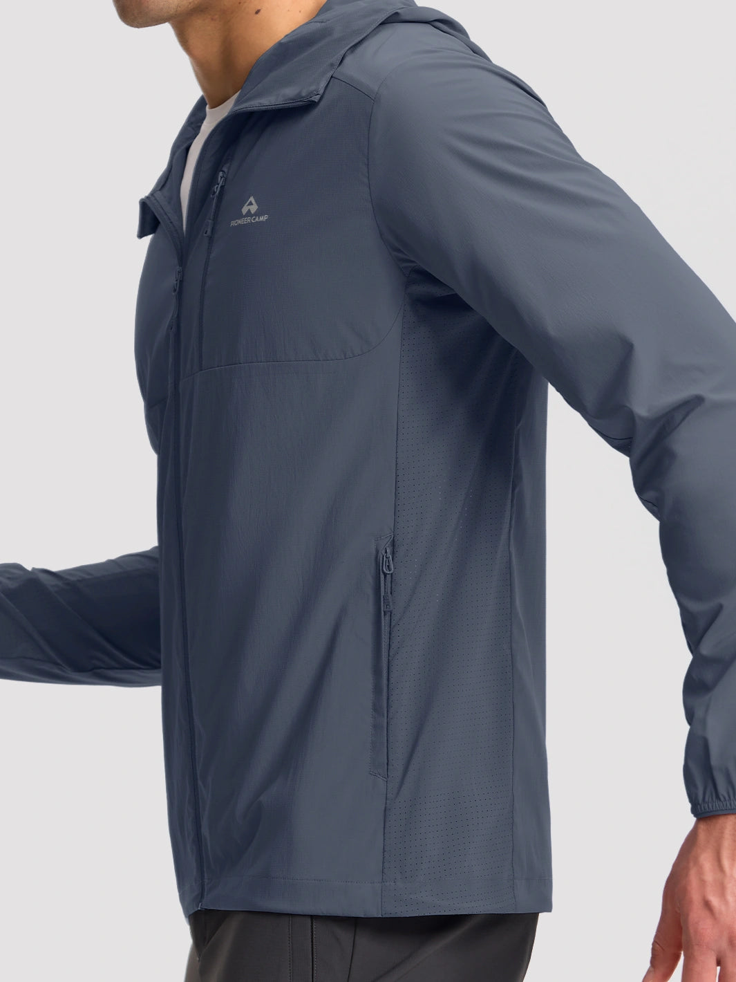 Sudadera con capucha para hombre, repelente al agua, UPF 100+, protección solar