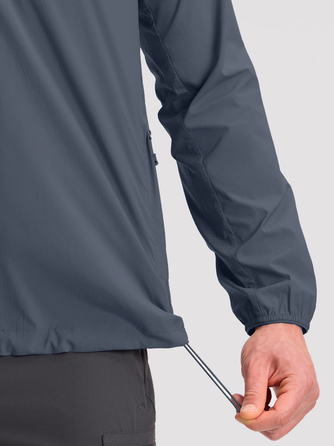 Sudadera con capucha para hombre, repelente al agua, UPF 100+, protección solar