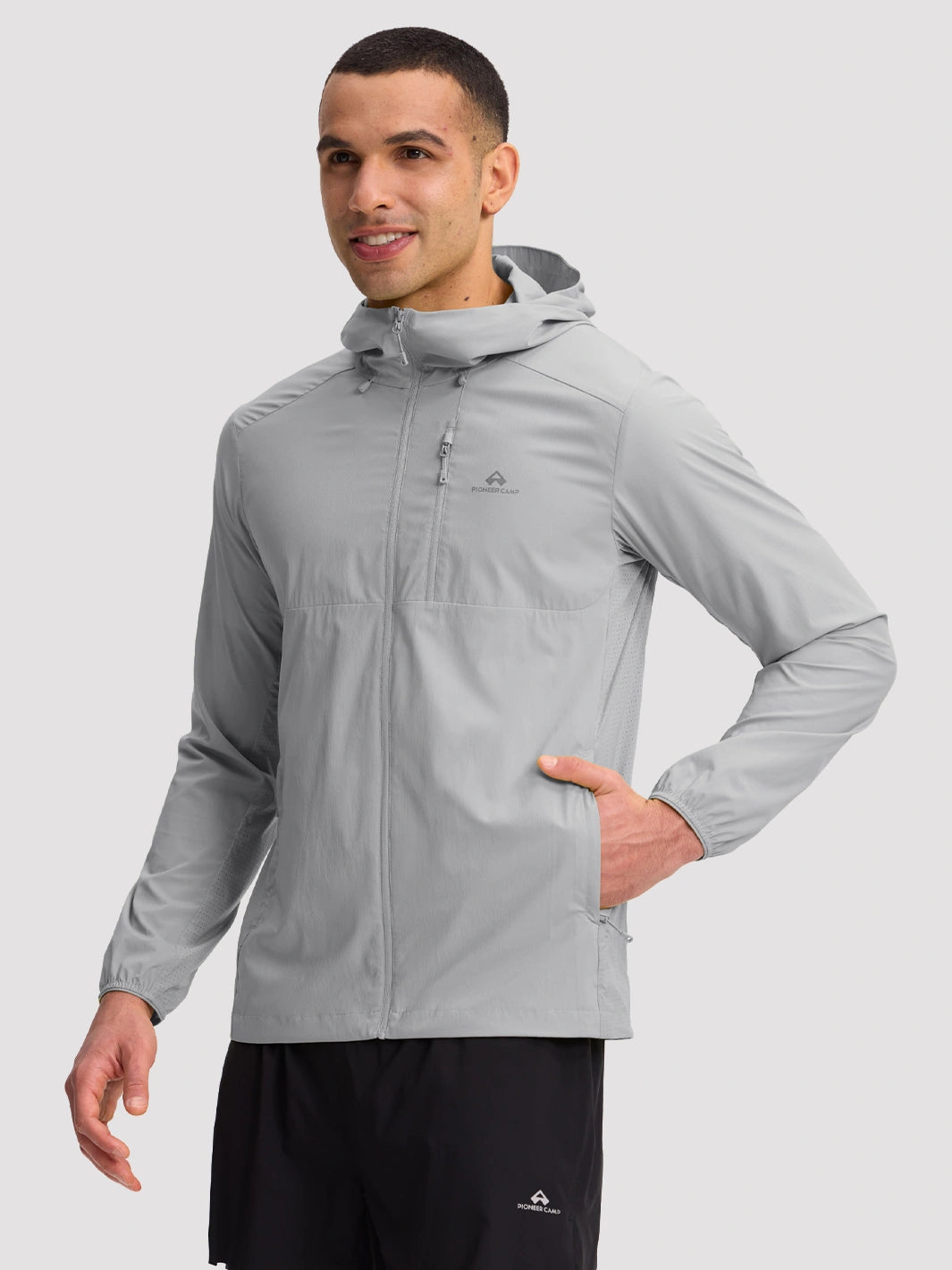 Sudadera con capucha para hombre, repelente al agua, UPF 100+, protección solar