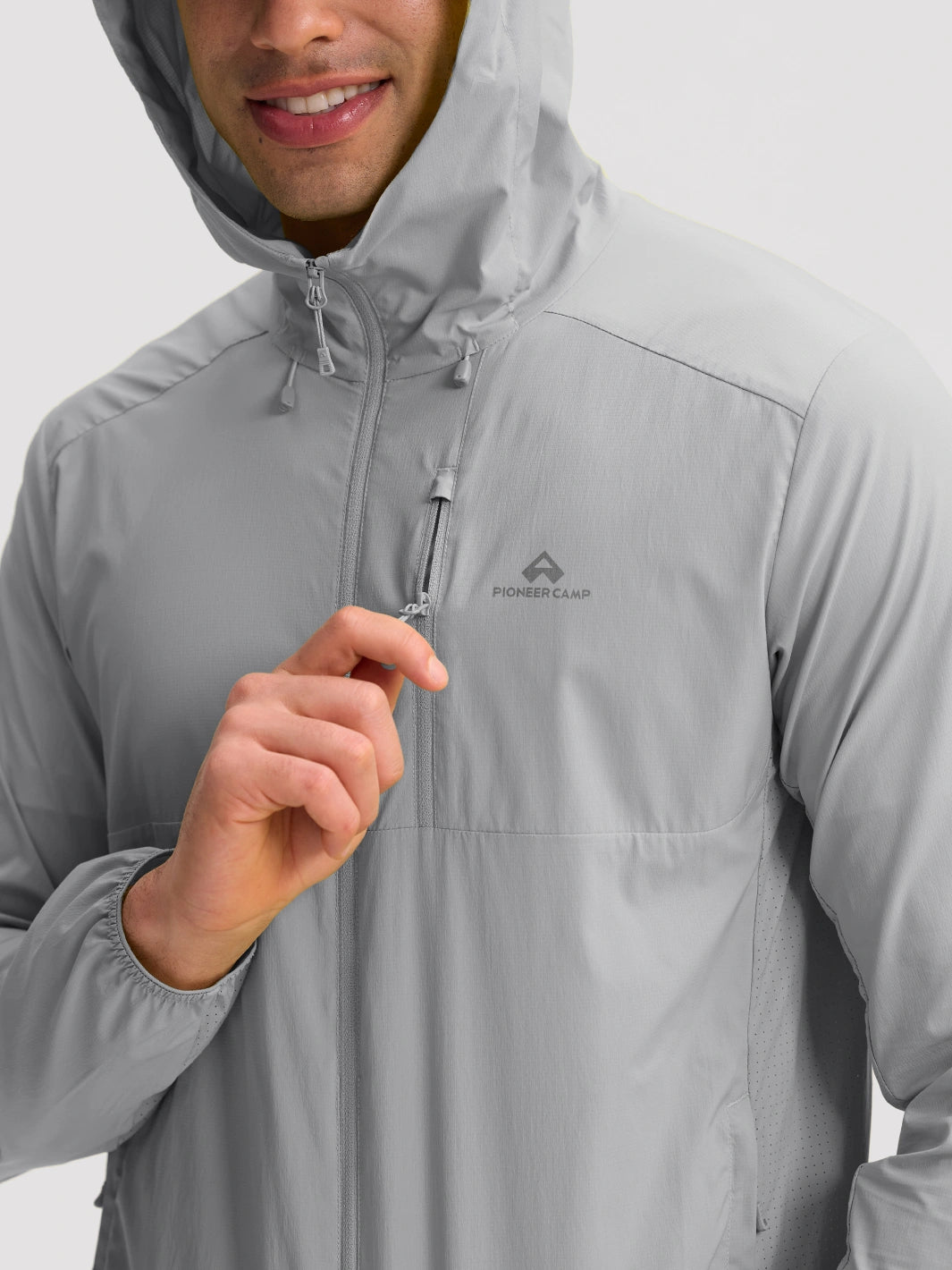 Sudadera con capucha para hombre, repelente al agua, UPF 100+, protección solar
