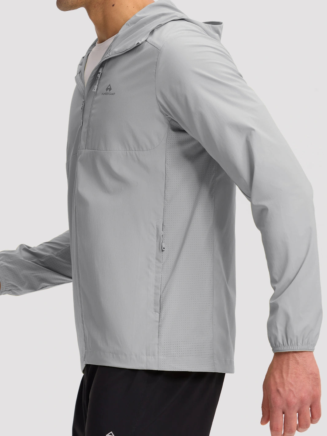 Sudadera con capucha para hombre, repelente al agua, UPF 100+, protección solar