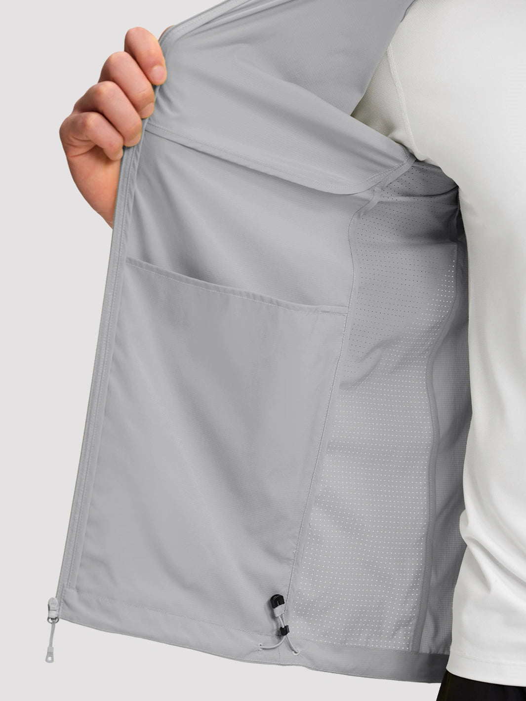 Sudadera con capucha para hombre, repelente al agua, UPF 100+, protección solar