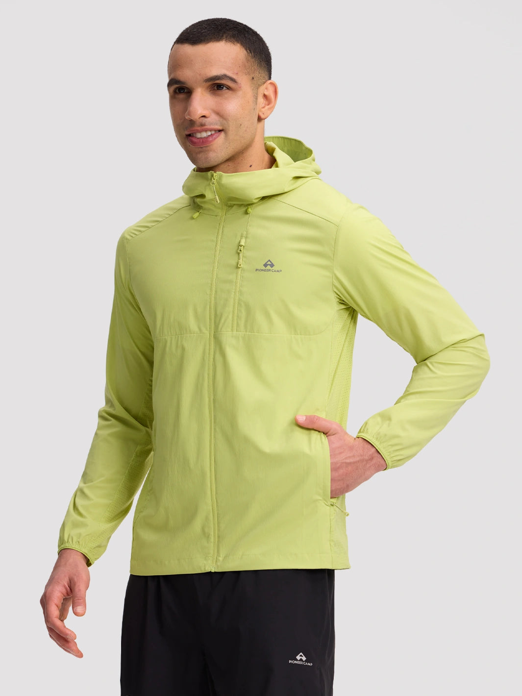 Sudadera con capucha para hombre, repelente al agua, UPF 100+, protección solar