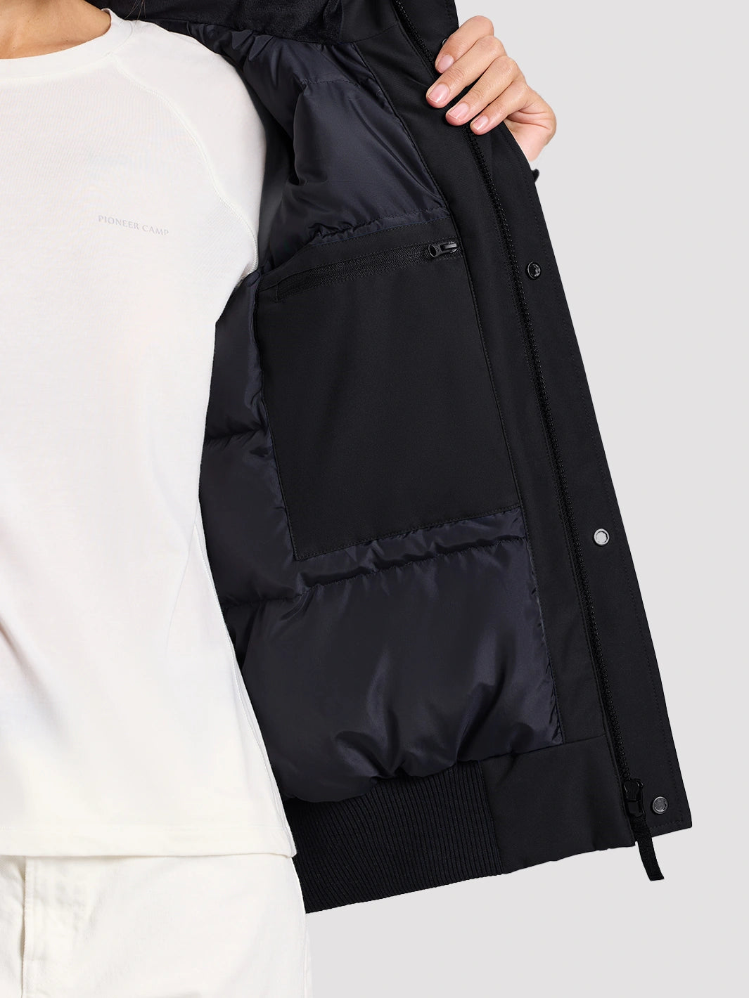 Women's Waterproof 700 Fill Power Down Parka with Removable Faux Fur Hood PIONEER CAMP