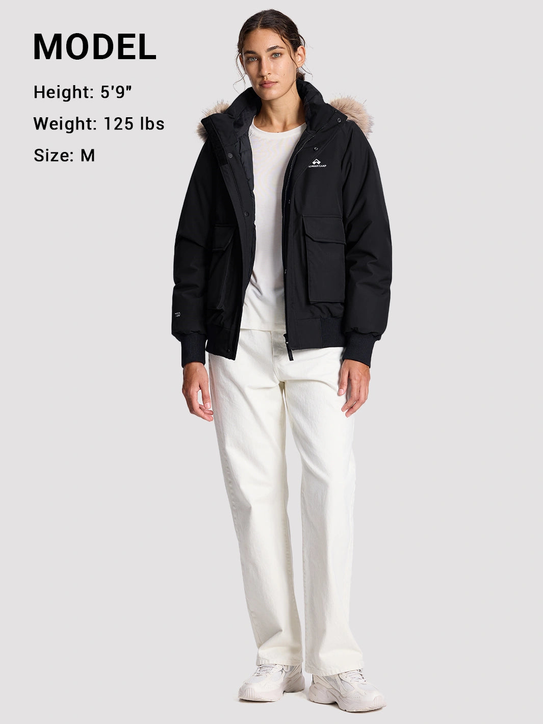 Women's Waterproof 700 Fill Power Down Parka with Removable Faux Fur Hood PIONEER CAMP