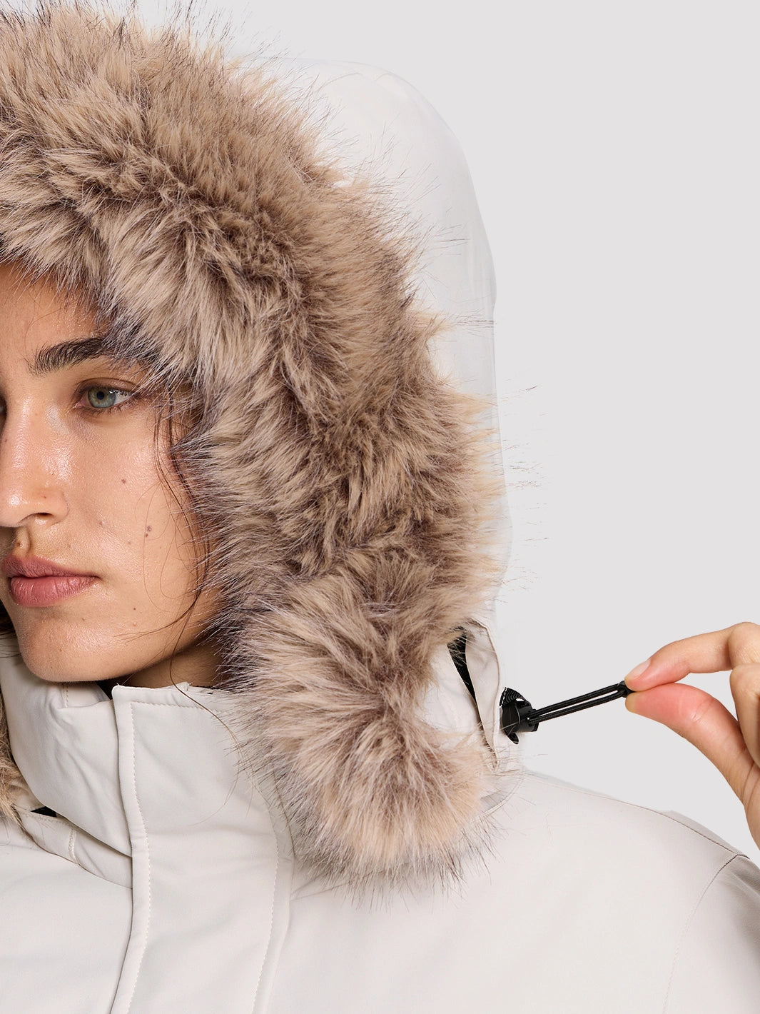 Women's Waterproof 700 Fill Power Down Parka with Removable Faux Fur Hood PIONEER CAMP