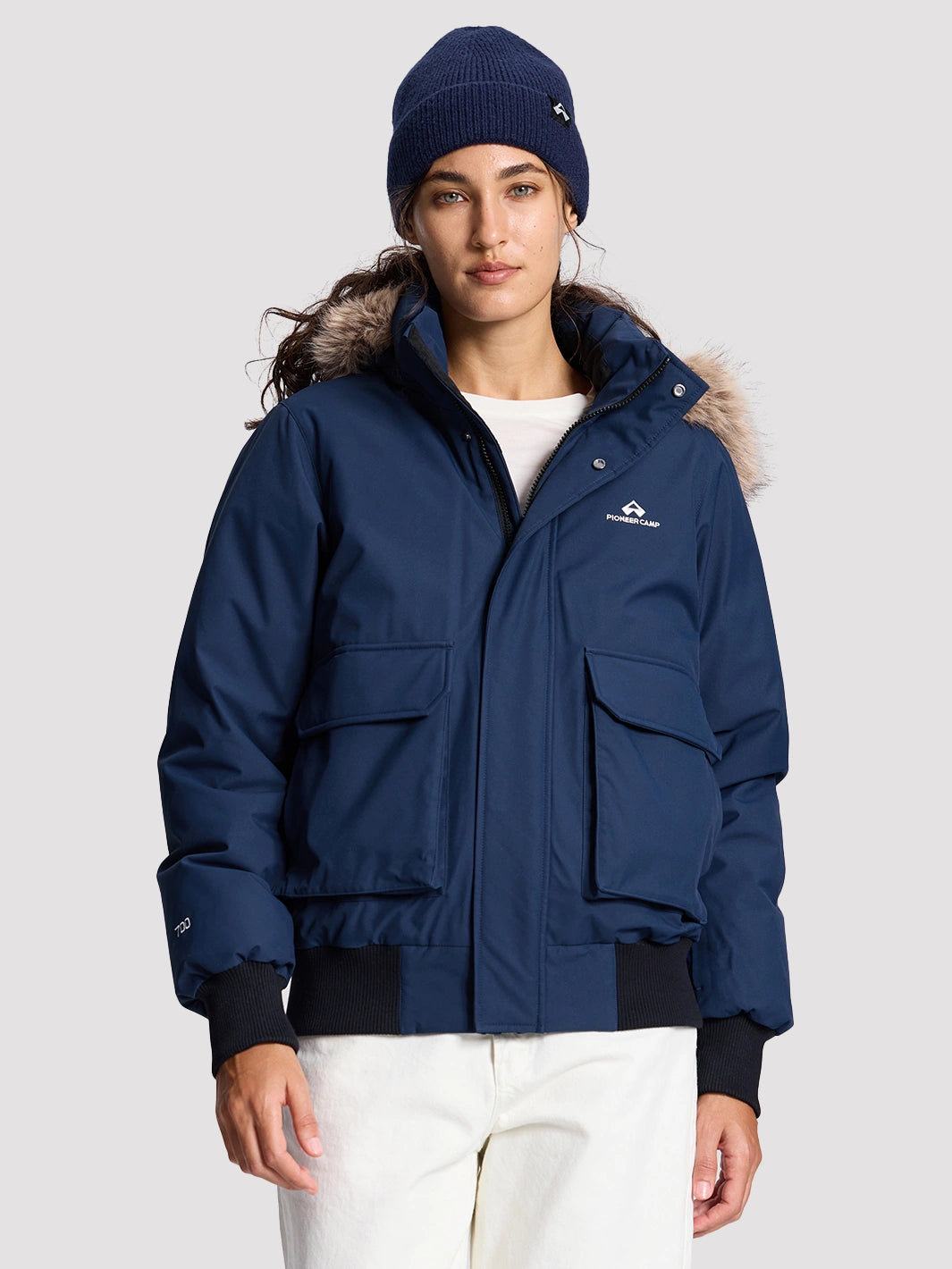Women's Waterproof 700 Fill Power Down Parka with Removable Faux Fur Hood PIONEER CAMP
