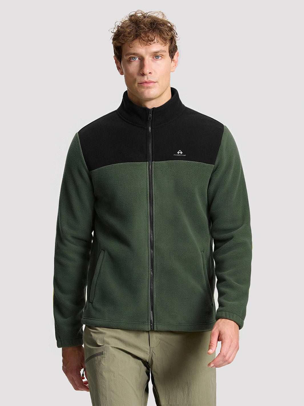 Men's Double-Layer Full-Zip Fleece Jacket PIONEER CAMP