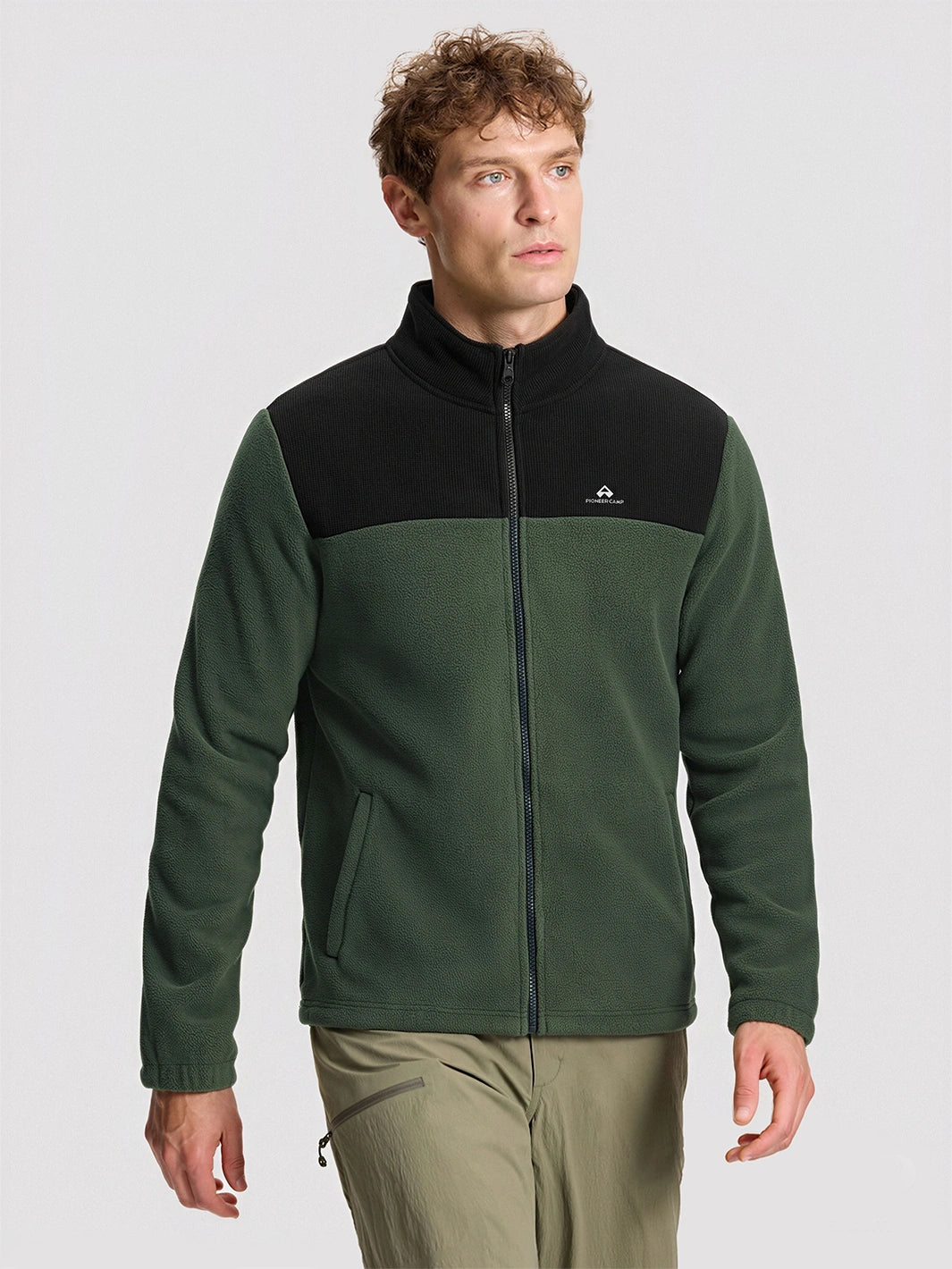 Men's Double-Layer Full-Zip Fleece Jacket PIONEER CAMP