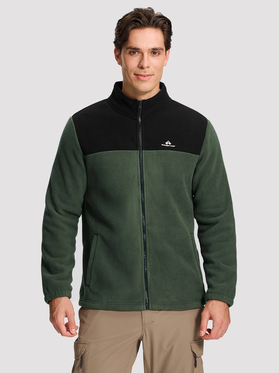 Men's Double-Layer Polar Fleece Full-Zip Jacket PIONEER CAMP