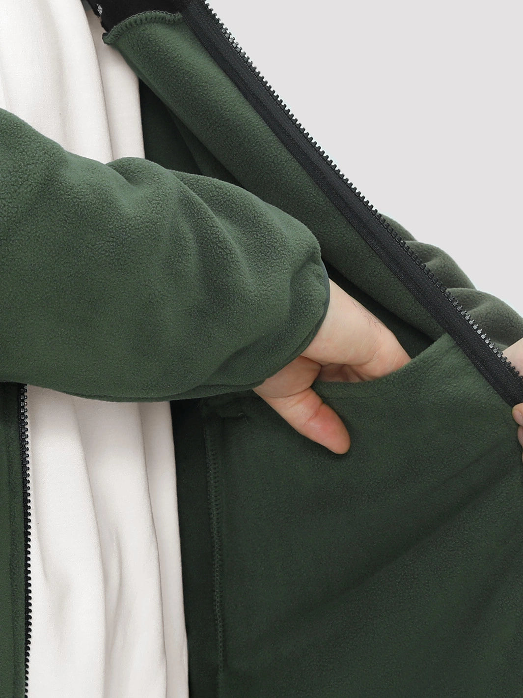 Men's Double-Layer Polar Fleece Full-Zip Jacket