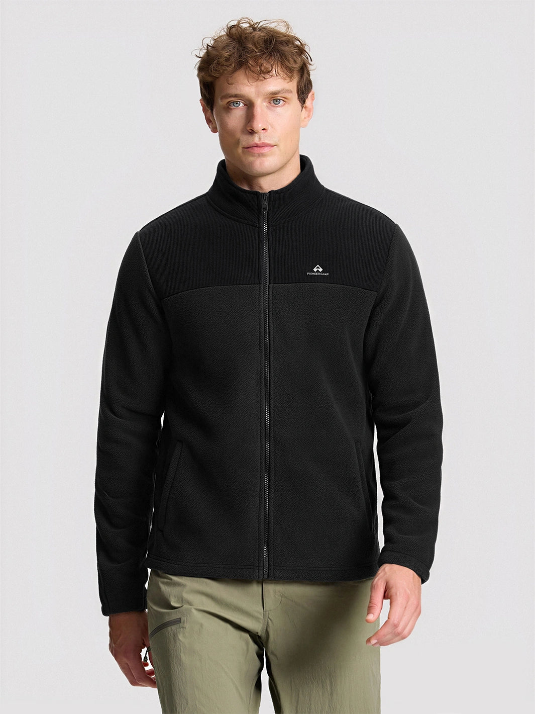 Men's Double-Layer Full-Zip Fleece Jacket PIONEER CAMP