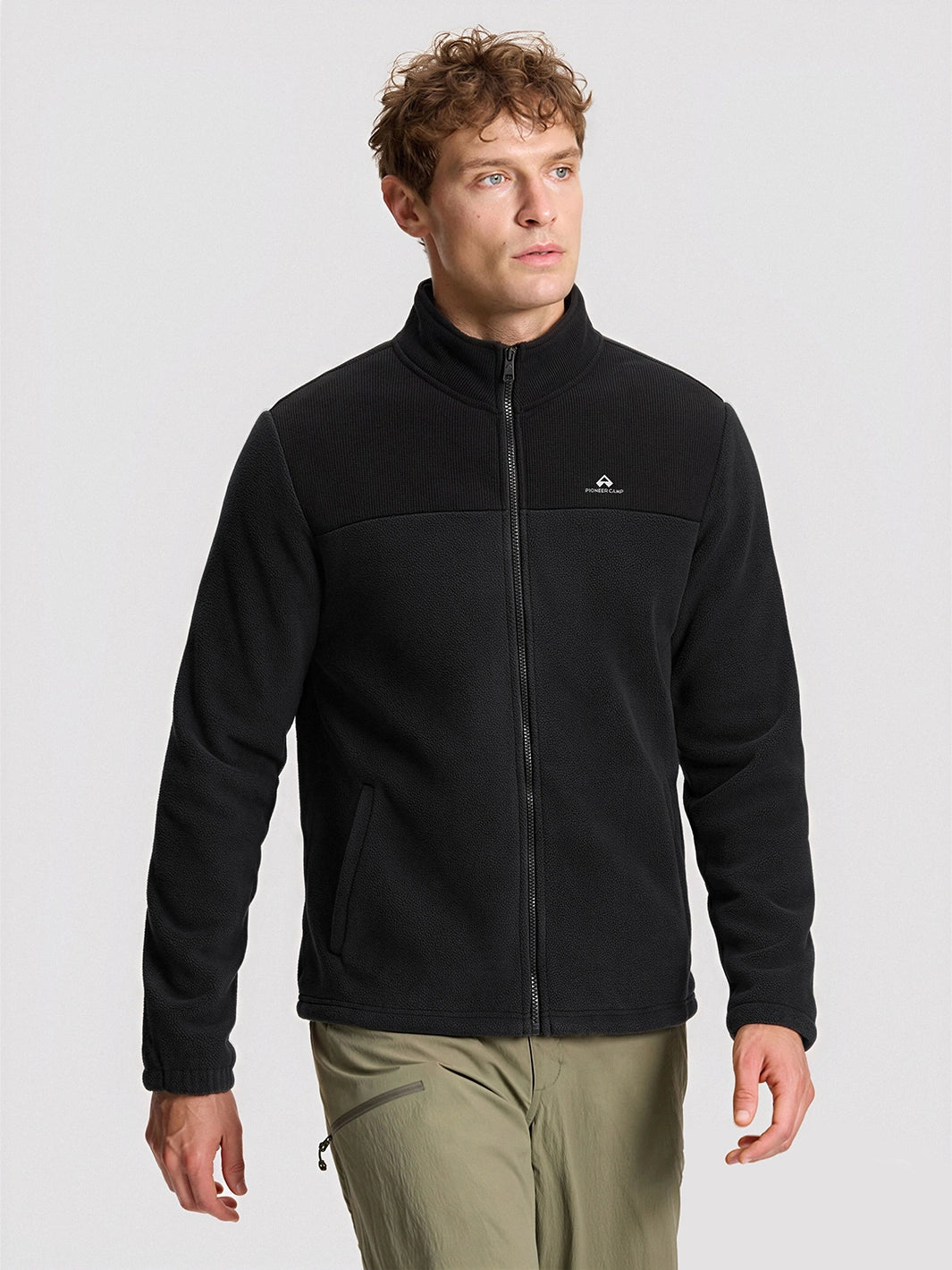 Men's Double-Layer Full-Zip Fleece Jacket PIONEER CAMP