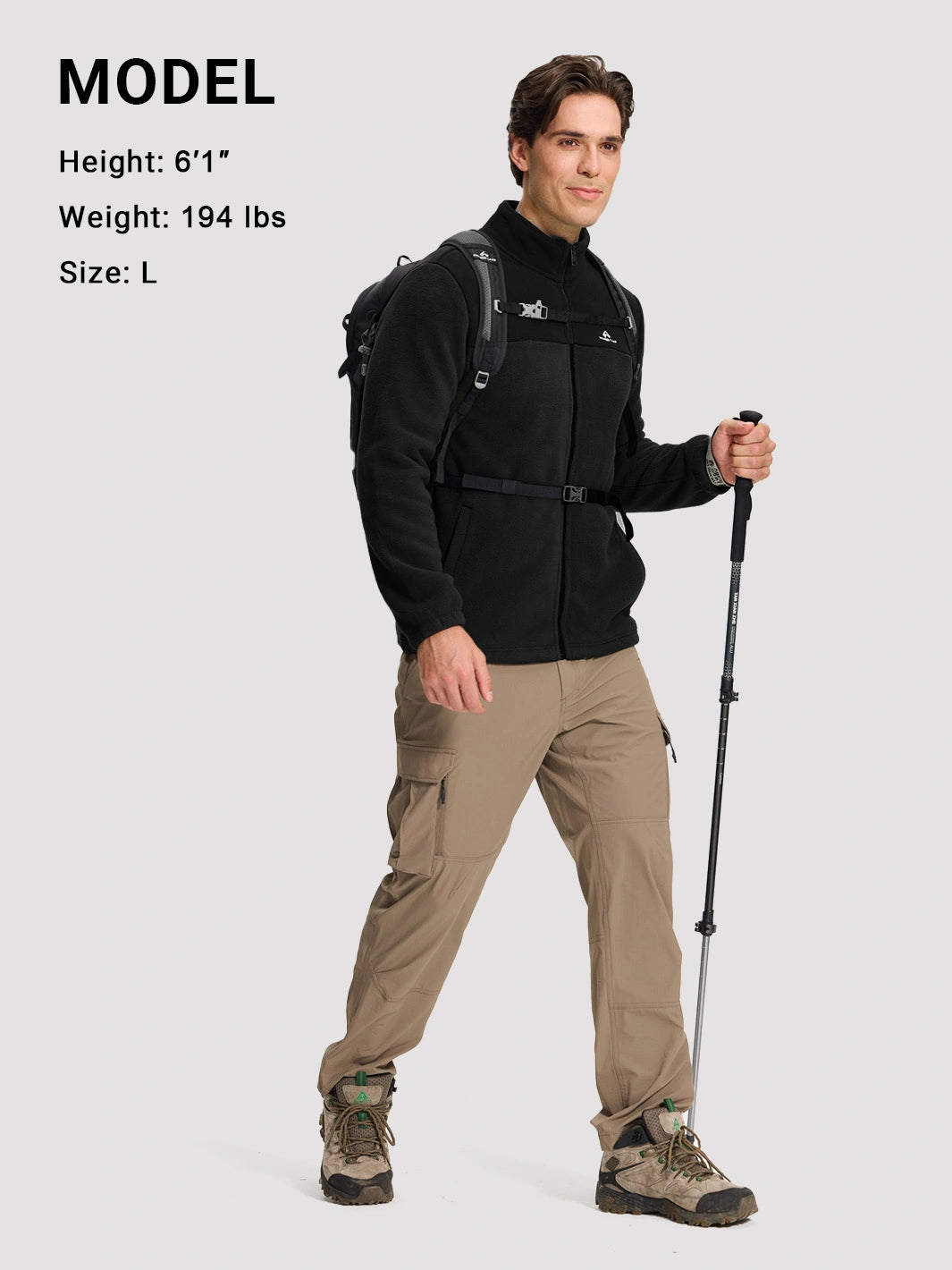Men's Double-Layer Polar Fleece Full-Zip Jacket