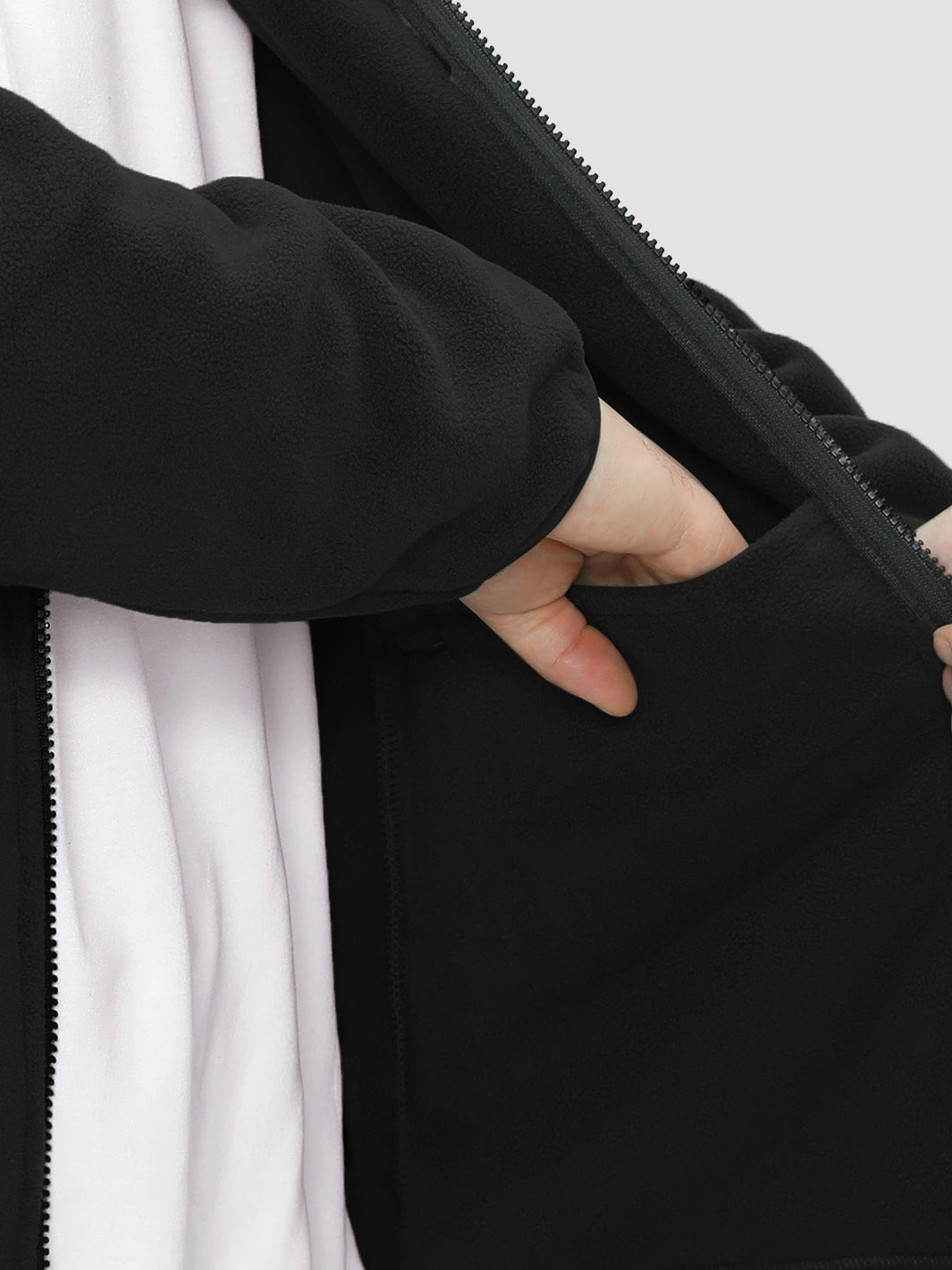 Men's Double-Layer Polar Fleece Full-Zip Jacket