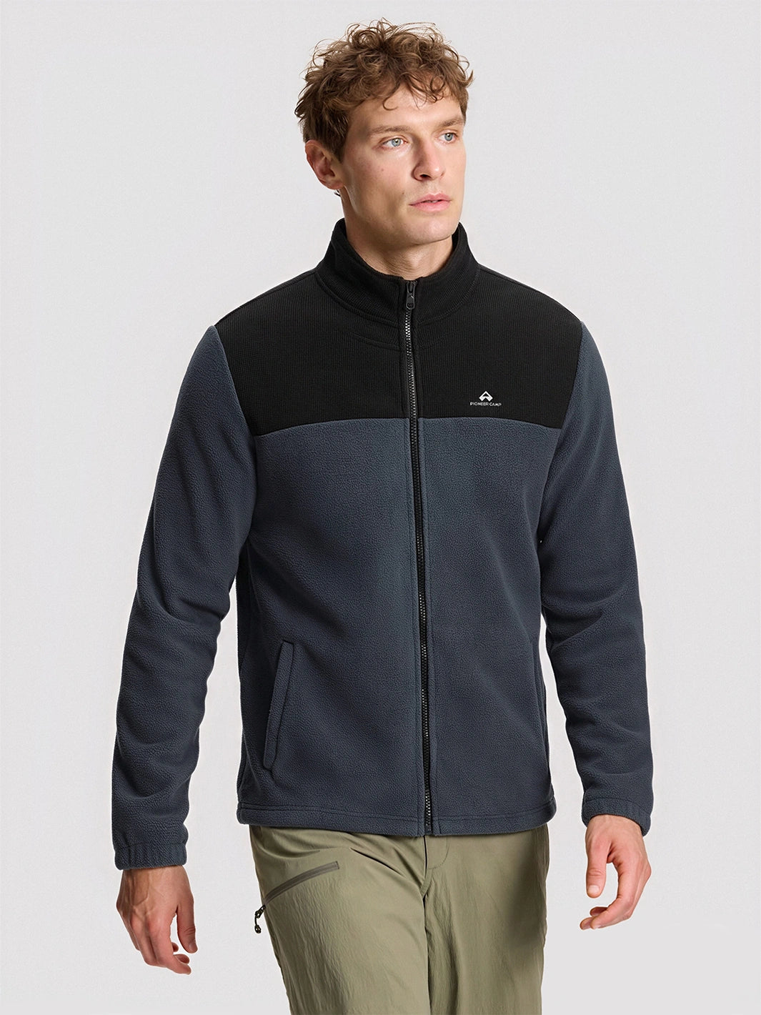 Men's Double-Layer Full-Zip Fleece Jacket PIONEER CAMP
