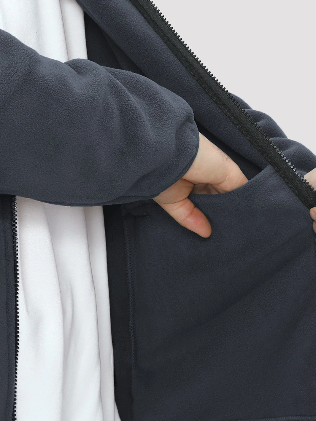 Men's Double-Layer Polar Fleece Full-Zip Jacket