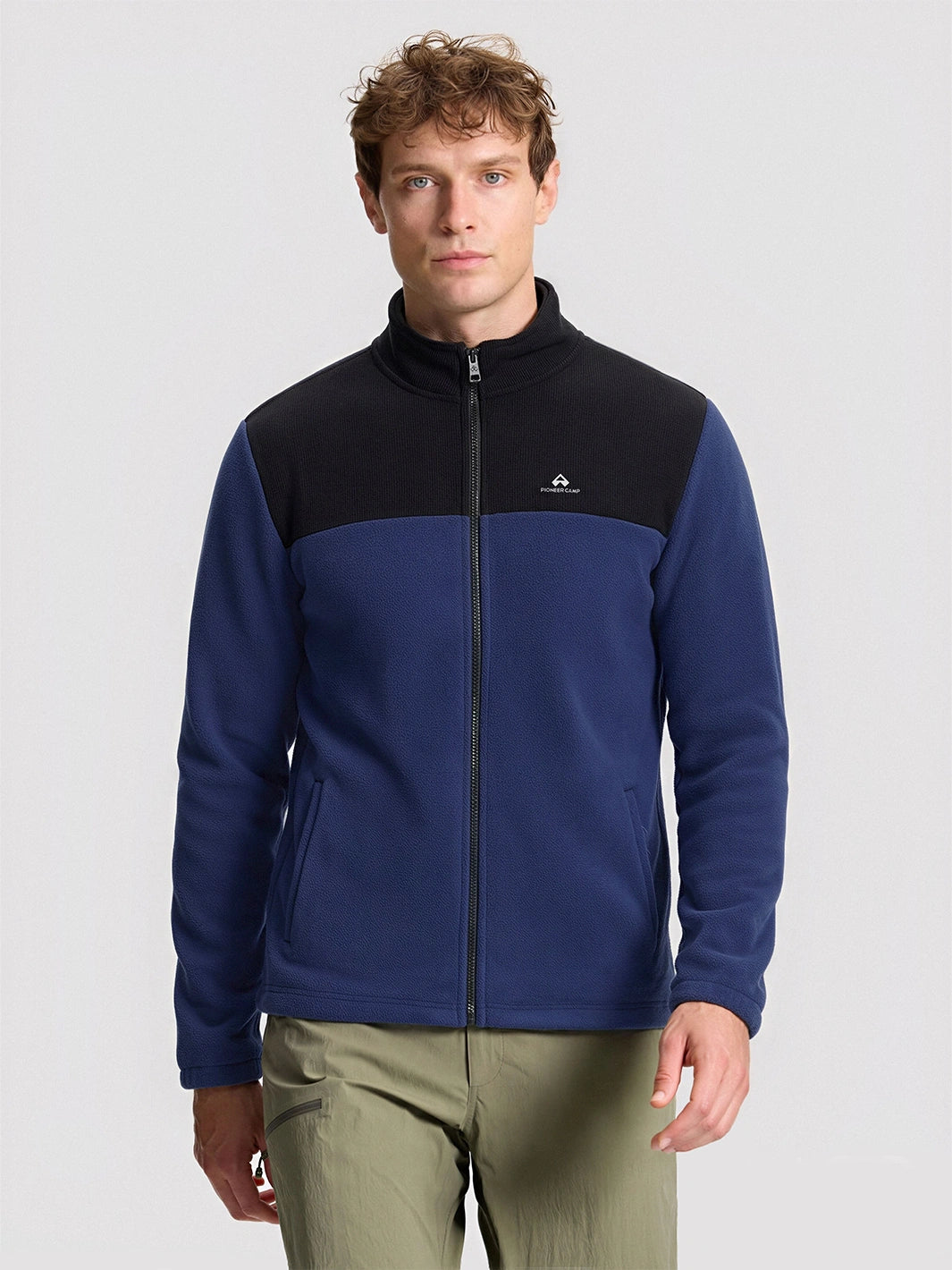 Men's Double-Layer Full-Zip Fleece Jacket PIONEER CAMP