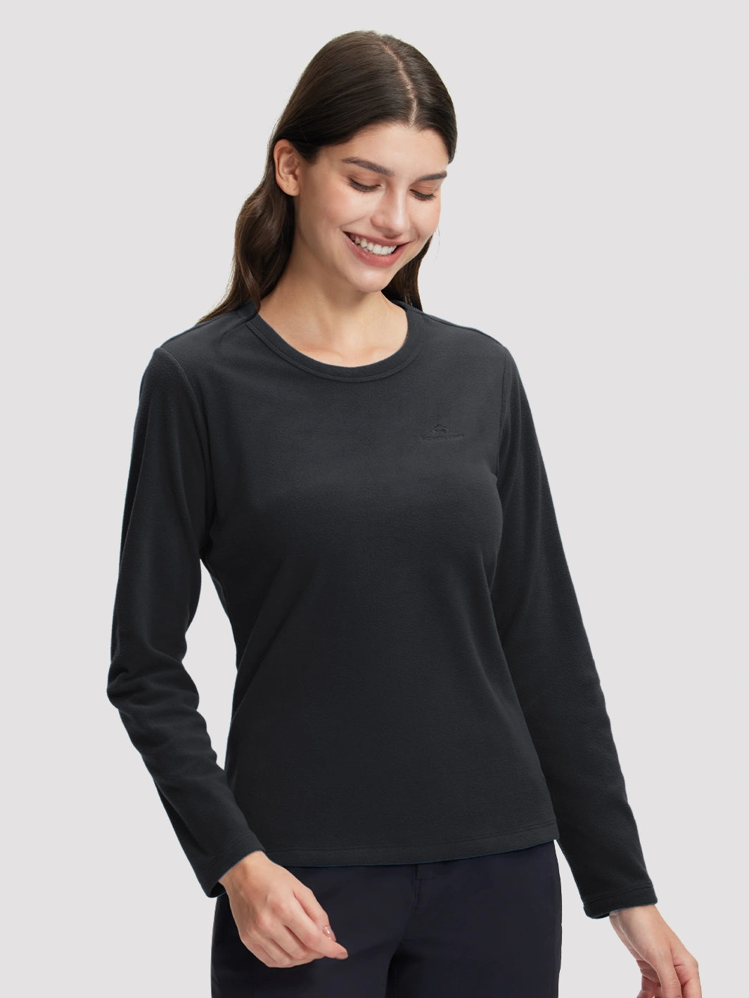 Women's 200g Polar Fleece Crew Neck Long Sleeve Top
