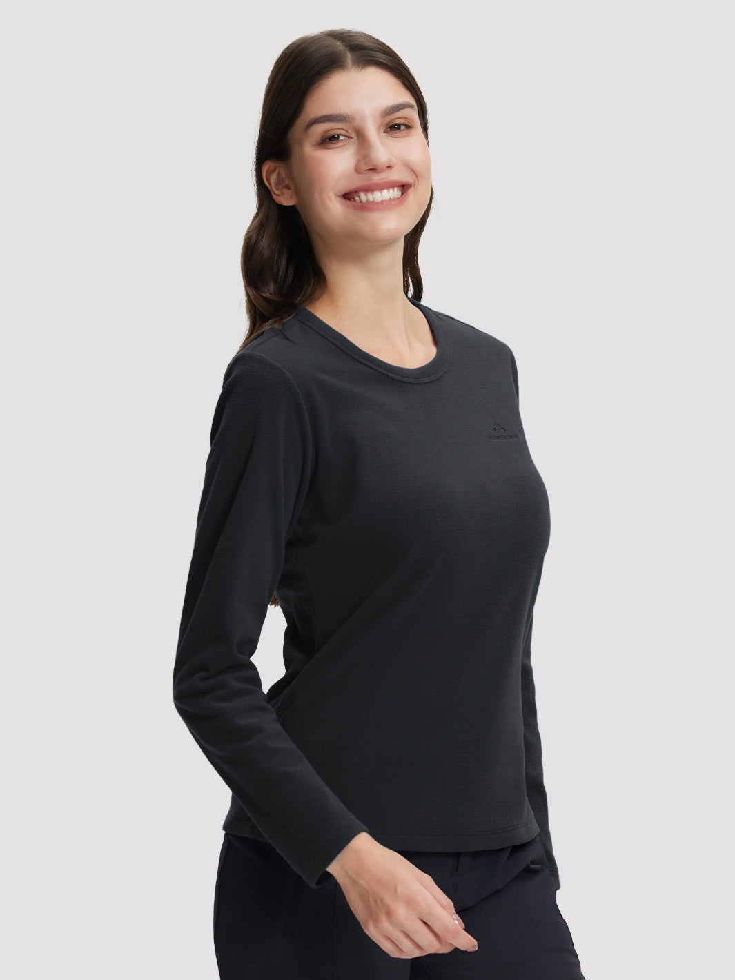 Women's 200g Polar Fleece Crew Neck Long Sleeve Top
