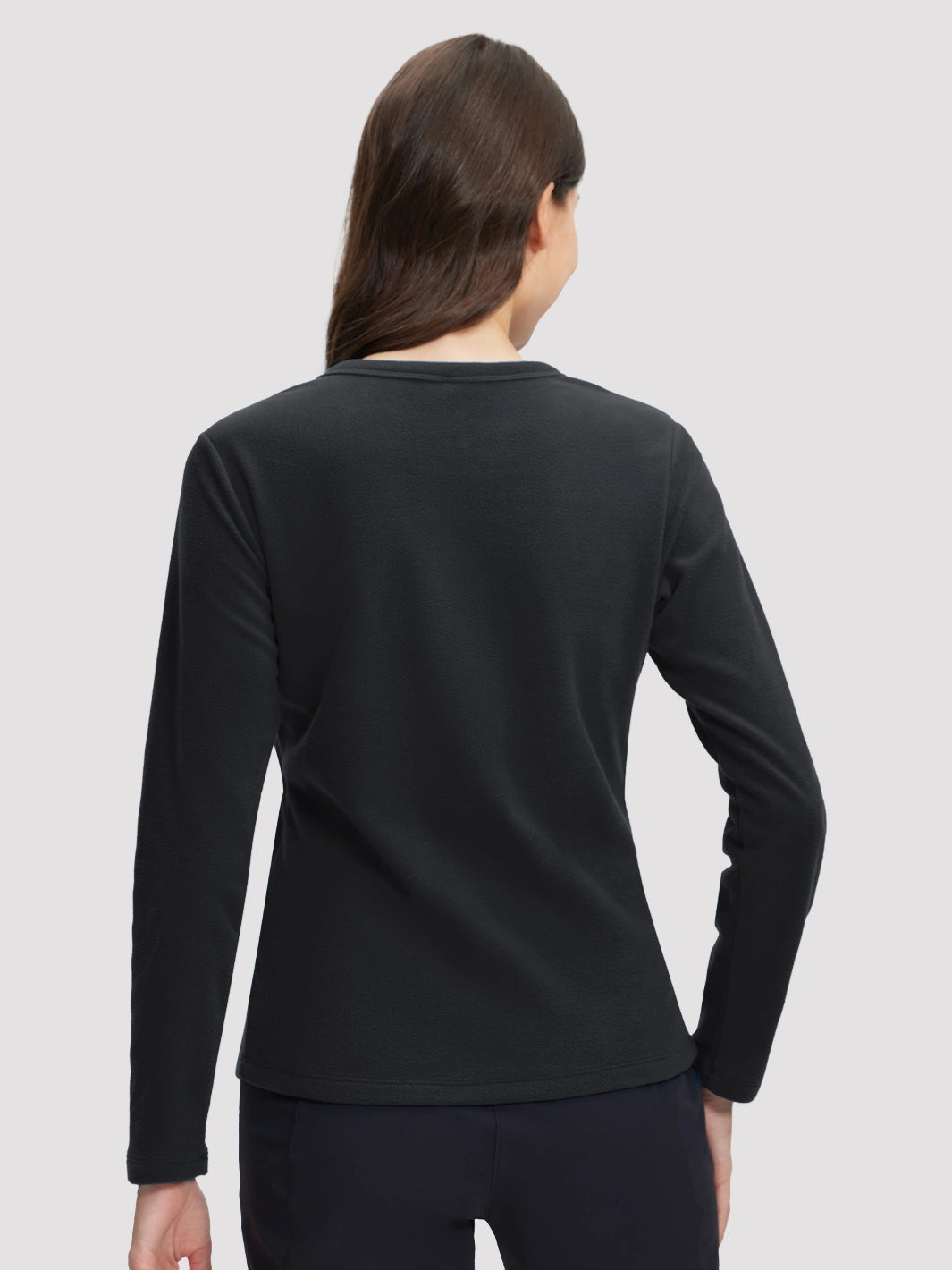 Women's 200g Polar Fleece Crew Neck Long Sleeve Top