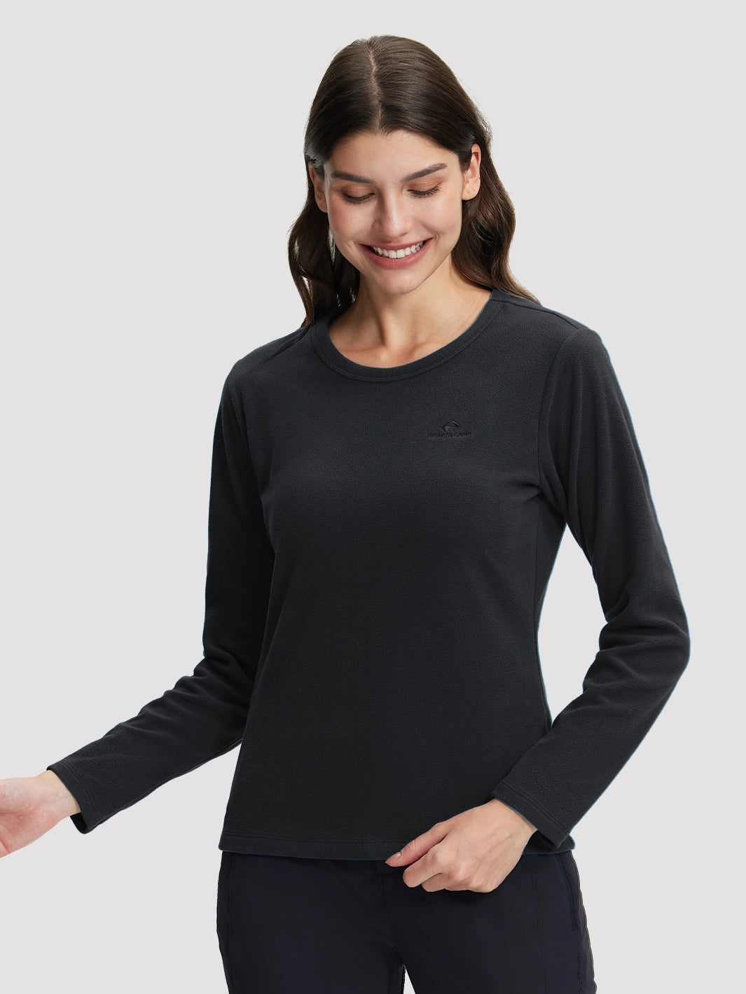 Women's 200g Polar Fleece Crew Neck Long Sleeve Top