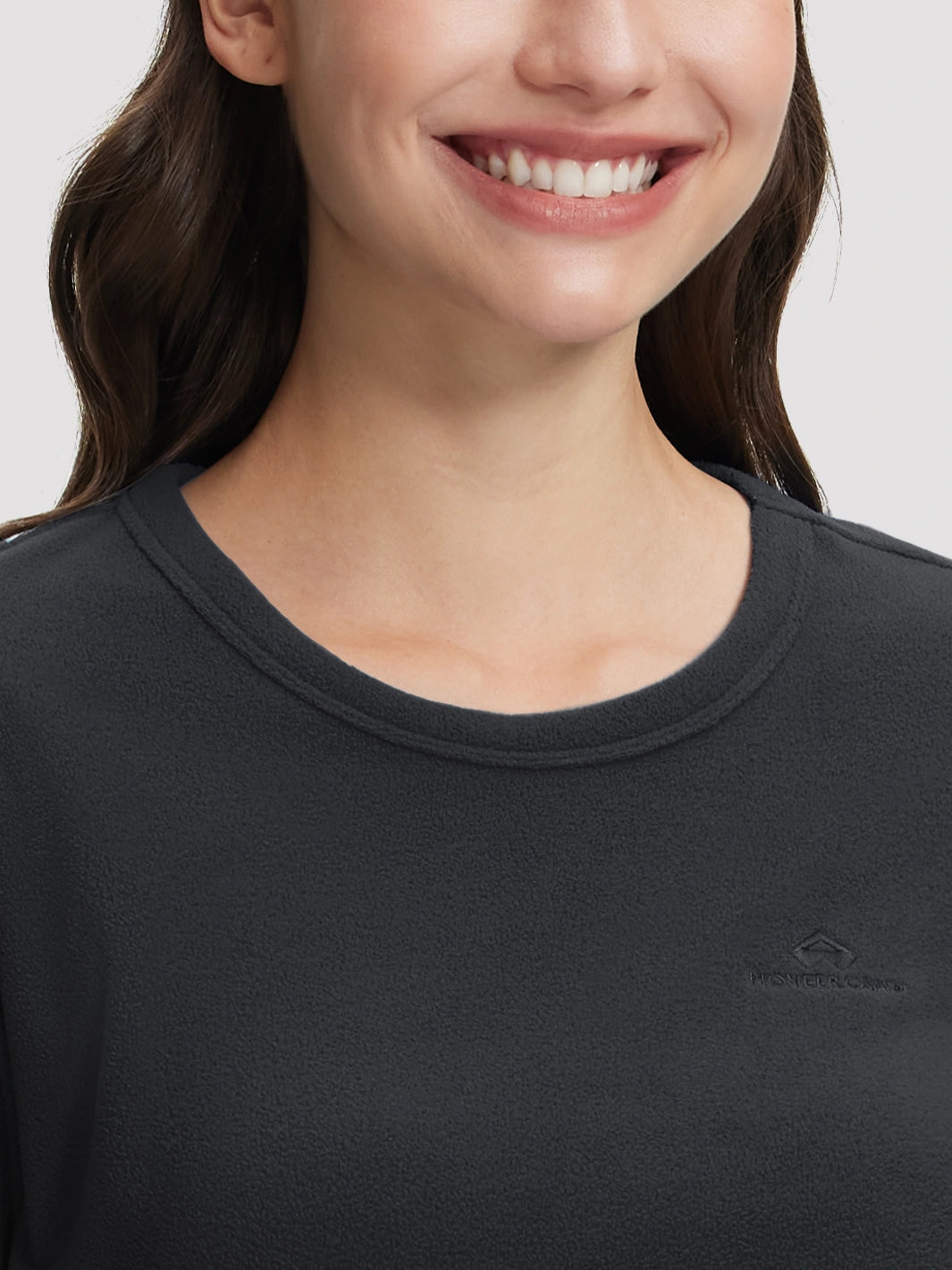 Women's 200g Polar Fleece Crew Neck Long Sleeve Top
