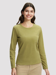 Women's 200g Polar Fleece Crew Neck Long Sleeve Top