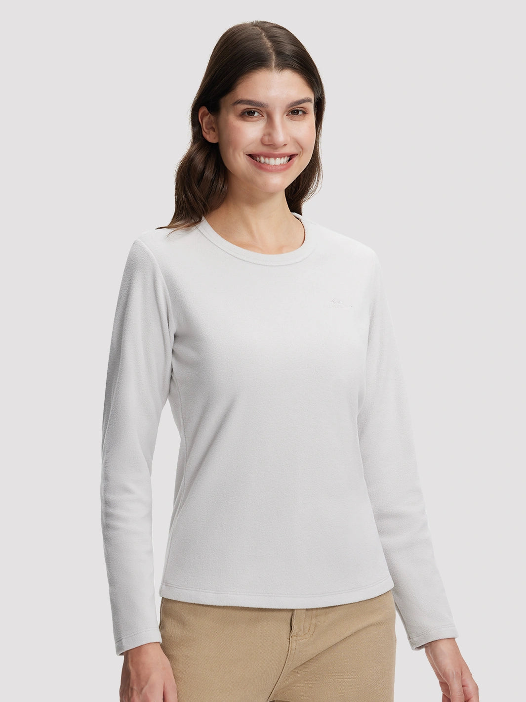 Women's 200g Polar Fleece Crew Neck Long Sleeve Top
