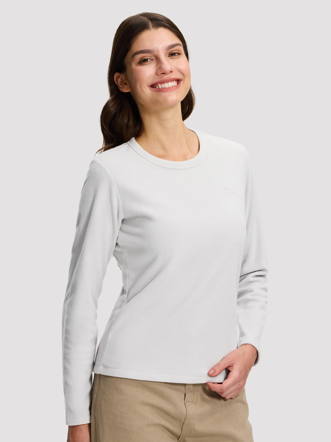 Women's 200g Polar Fleece Crew Neck Long Sleeve Top