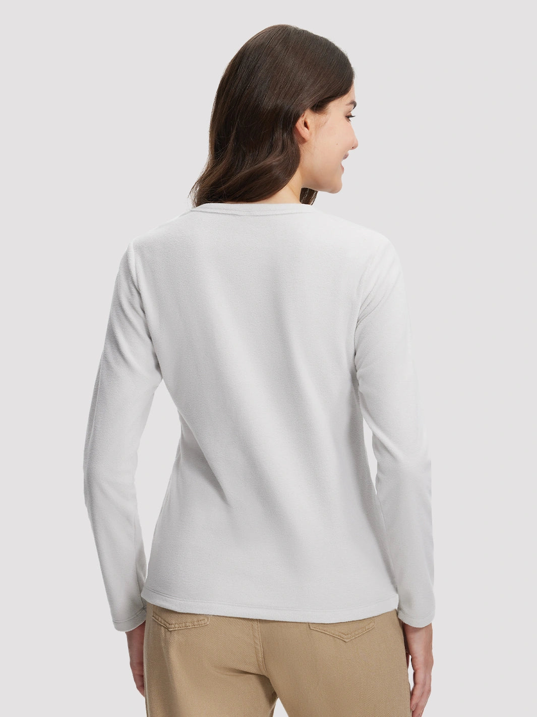 Women's 200g Polar Fleece Crew Neck Long Sleeve Top