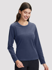 Women's 200g Polar Fleece Crew Neck Long Sleeve Top PIONEER CAMP