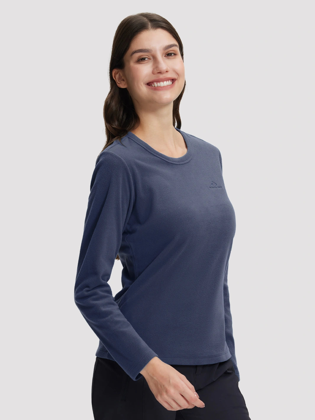 Women's 200g Polar Fleece Crew Neck Long Sleeve Top