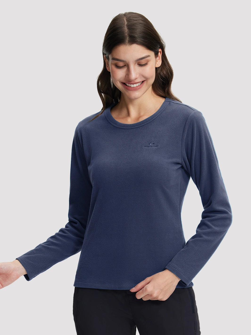 Women's 200g Polar Fleece Crew Neck Long Sleeve Top