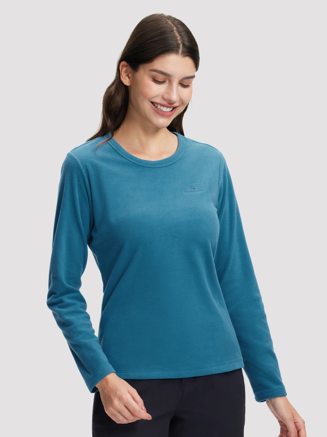 Women's 200g Polar Fleece Crew Neck Long Sleeve Top
