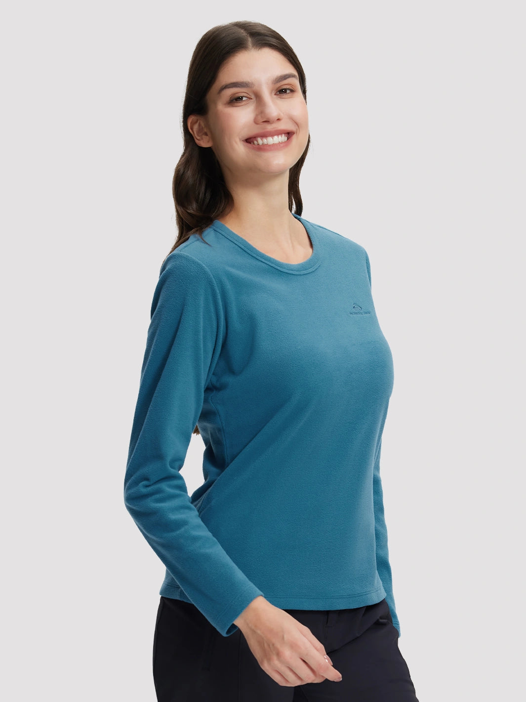 Women's 200g Polar Fleece Crew Neck Long Sleeve Top