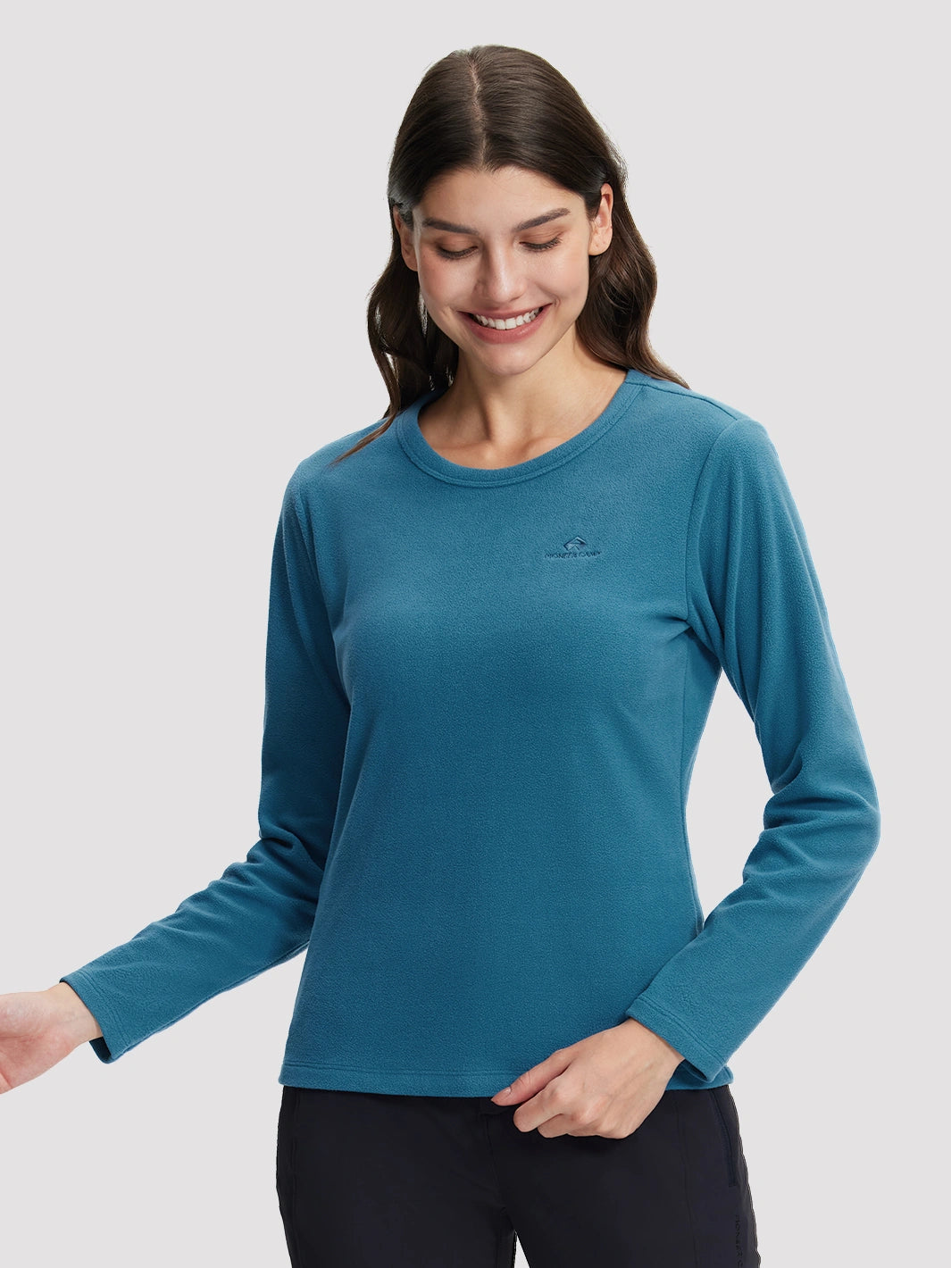 Women's 200g Polar Fleece Crew Neck Long Sleeve Top