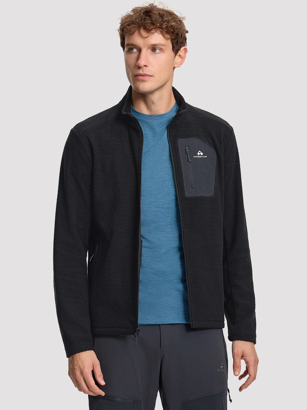 Men's Moisture-Wicking Wave Fleece Jacket PIONEER CAMP