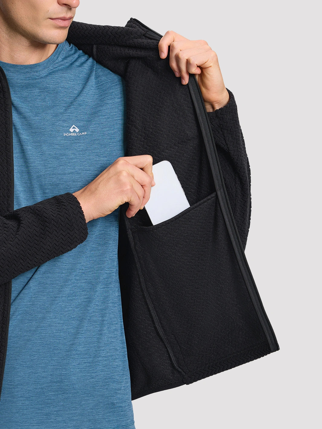 Men's Moisture-Wicking Wave Fleece Jacket PIONEER CAMP