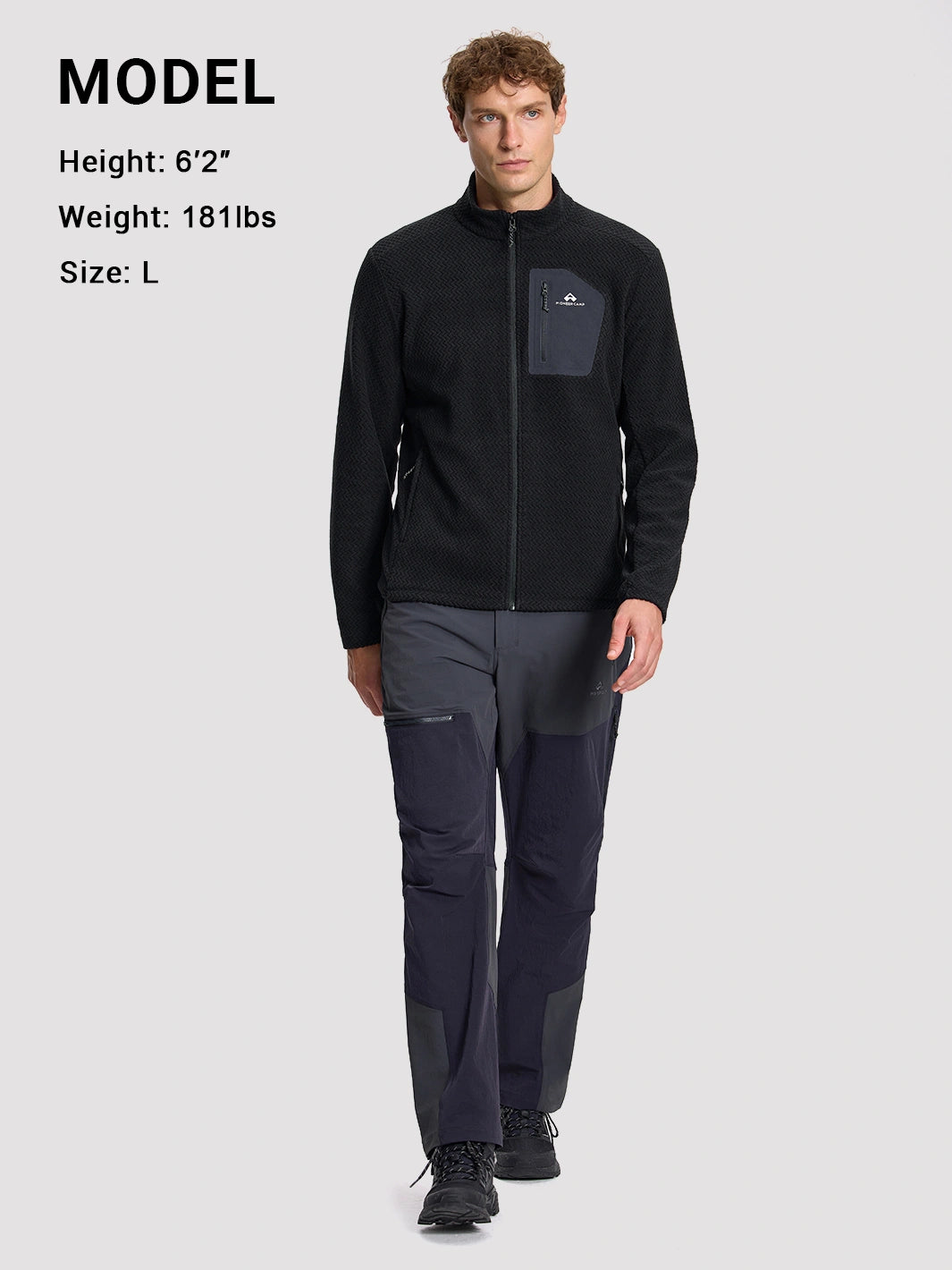 Men's Moisture-Wicking Wave Fleece Jacket PIONEER CAMP