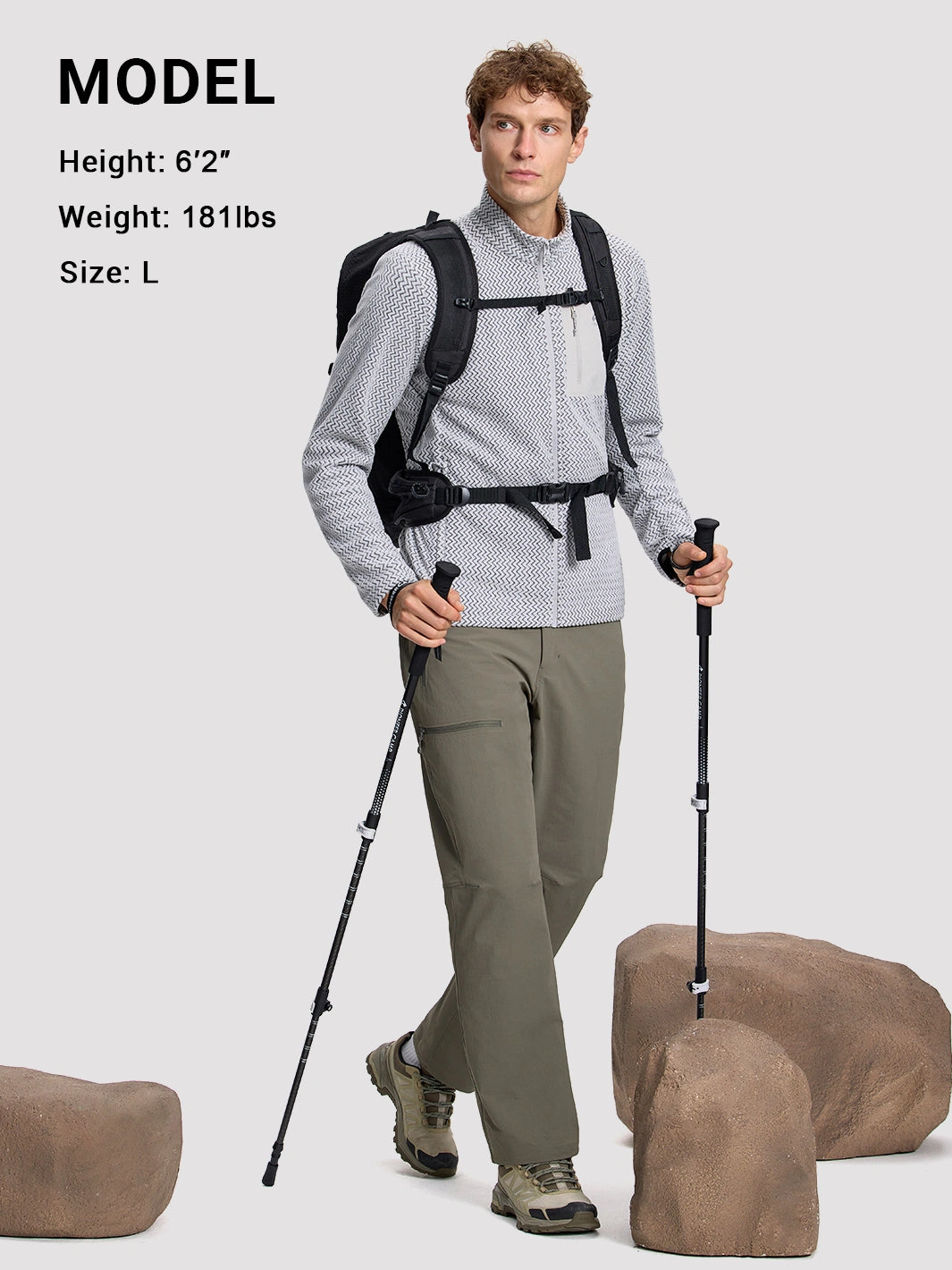 Men's Moisture-Wicking Wave Fleece Jacket PIONEER CAMP