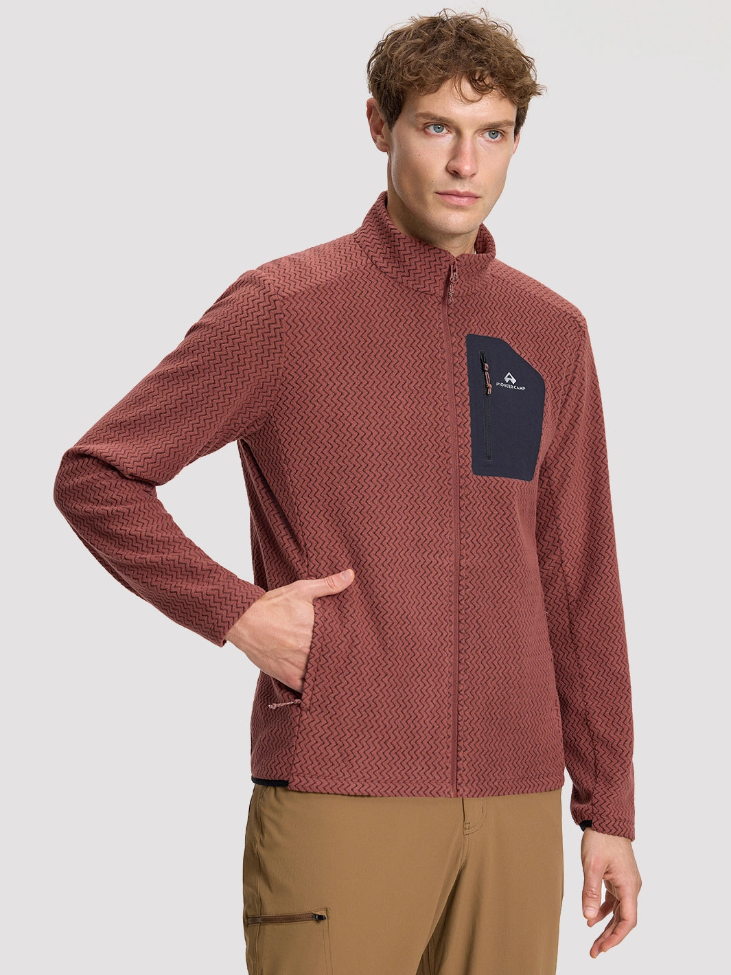 Men's Moisture-Wicking Wave Fleece Jacket PIONEER CAMP