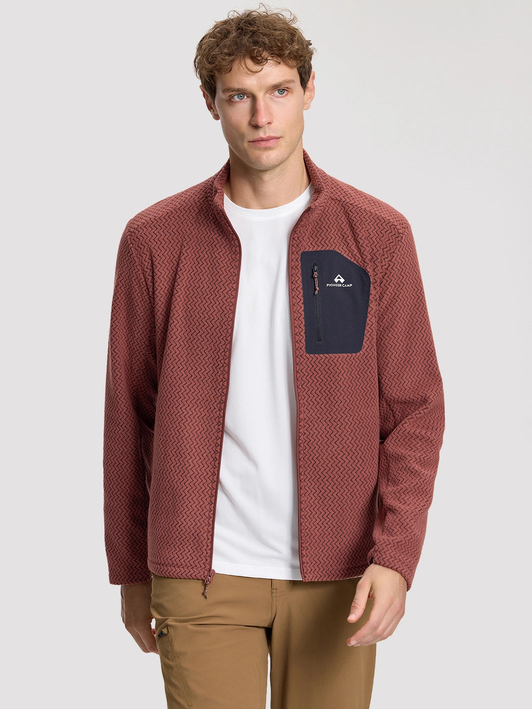 Men's Moisture-Wicking Wave Fleece Jacket PIONEER CAMP