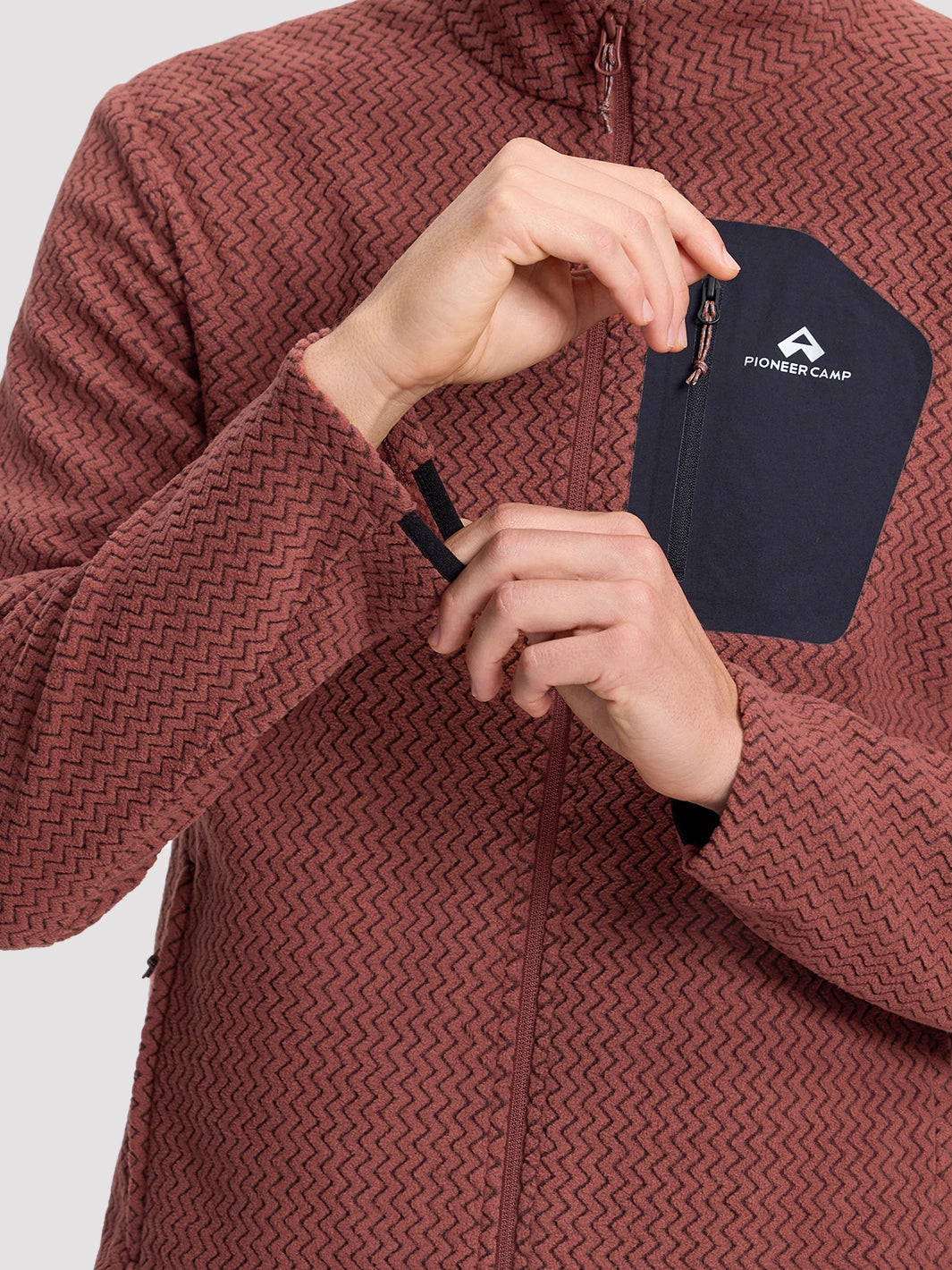 Men's Moisture-Wicking Wave Fleece Jacket PIONEER CAMP