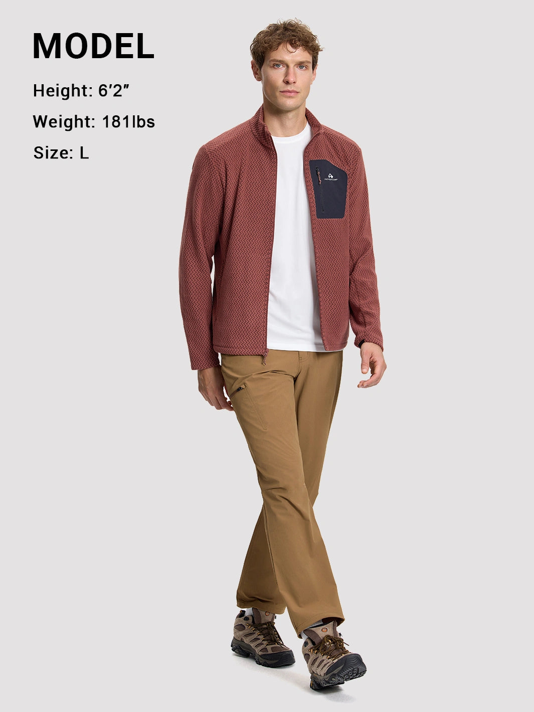 Men's Moisture-Wicking Wave Fleece Jacket PIONEER CAMP