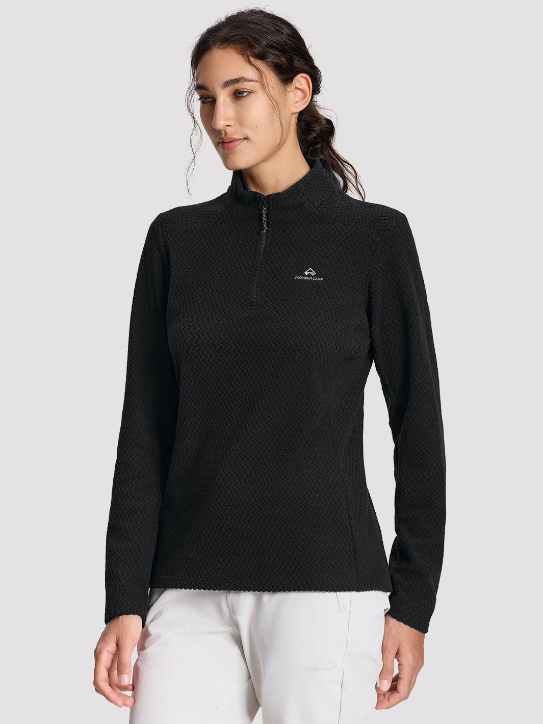 Women's 250G Merino Wool Stand-Collar Half-Zip Top PIONEER CAMP