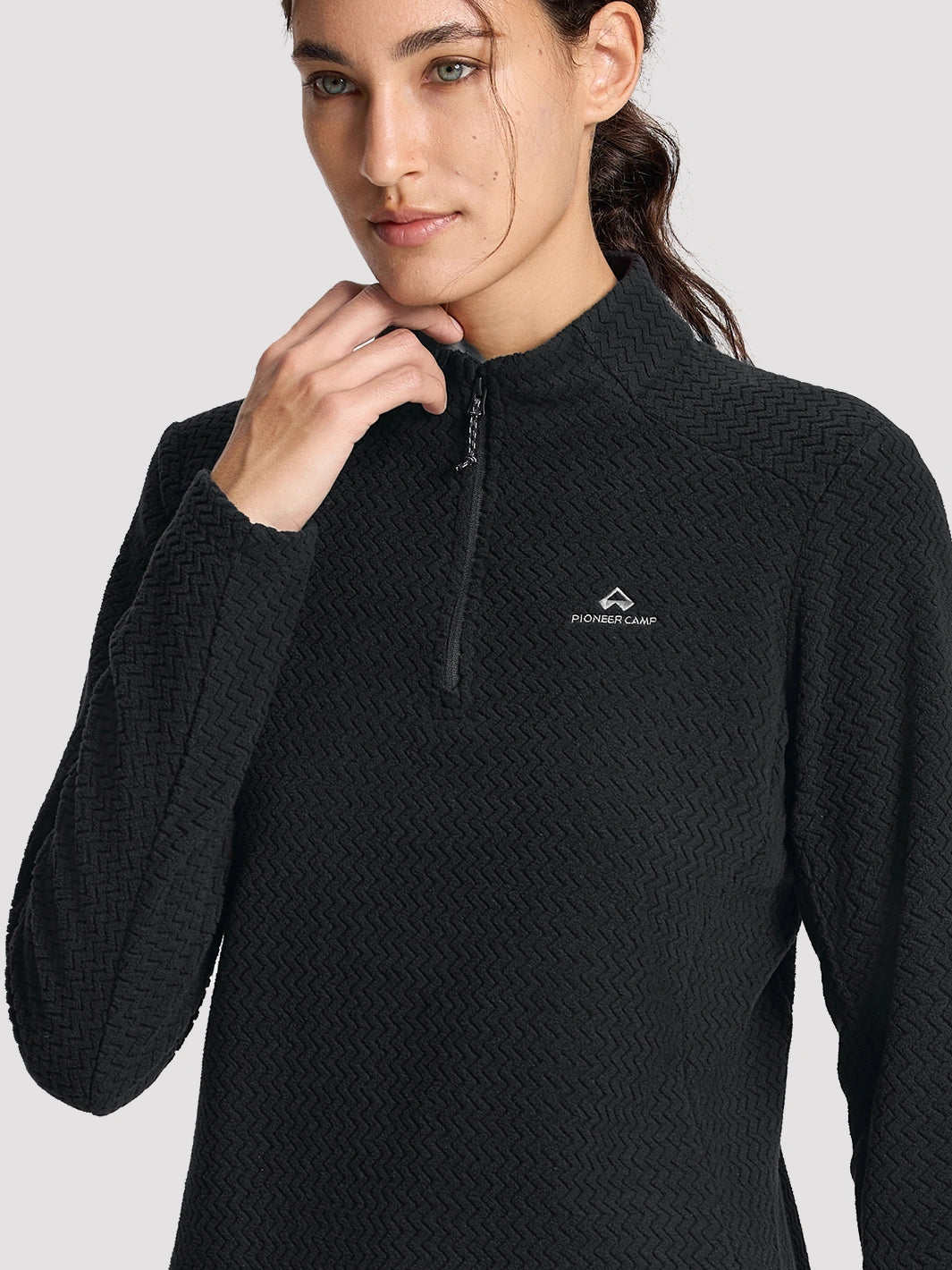 Women's 250G Merino Wool Stand-Collar Half-Zip Top PIONEER CAMP